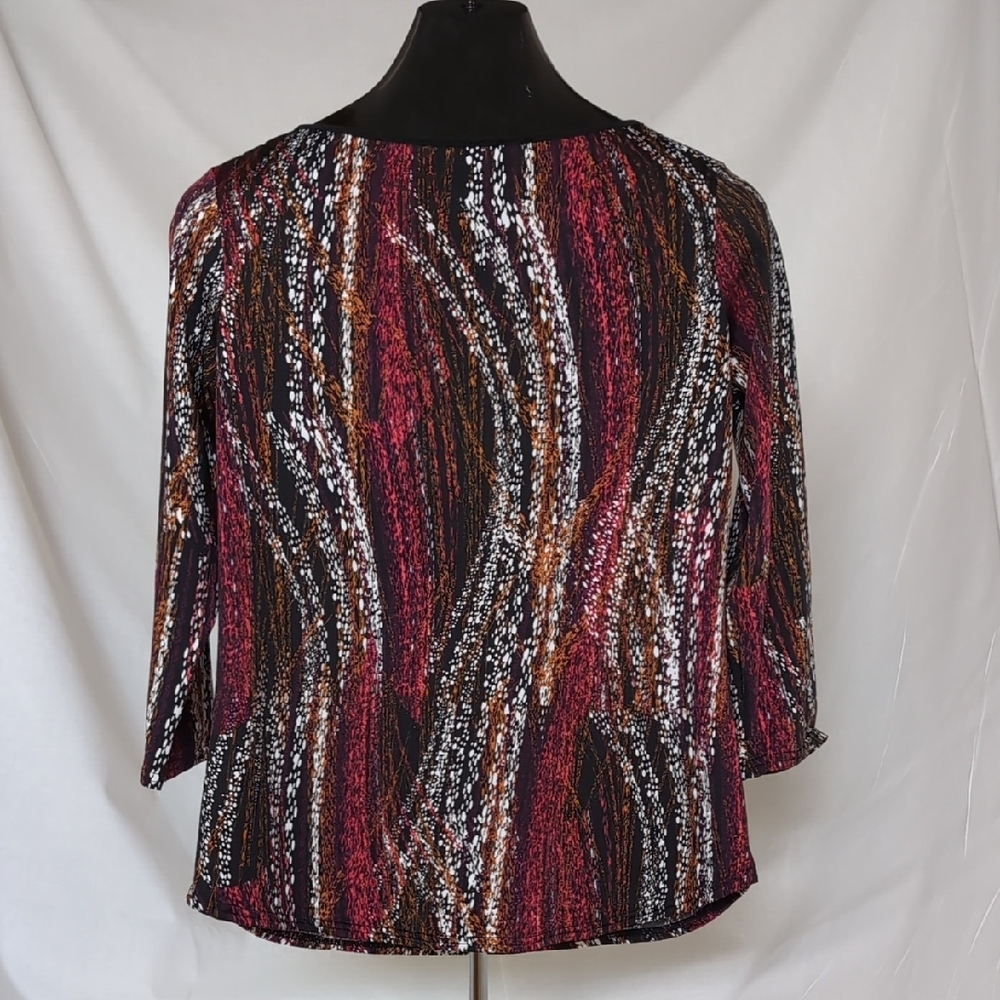Peck & Peck Multicolored 3/4 Sleeve Blouse